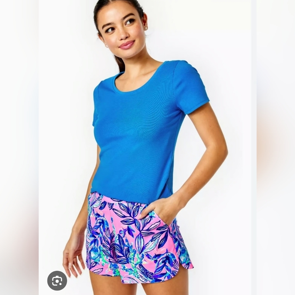❤️ NWOT! LILLY PULITZER OCEAN VIEW SHORTS - COTTON POPLIN, XXS